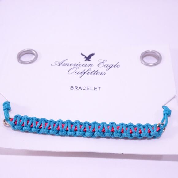 American Eagle Outfitters AEO Turquoise Red Woven Bracelet NWT 12 Set 6 PCS - Picture 3 of 8
